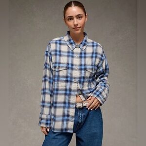 NWT American Eagle Plaid Button Up Shirt